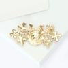 Luxury Shell Four Leaf Clover Brooches for Women Unisex Rhinestone Plant Pins Keychain Event Party New Gifts Jewelry Accessories