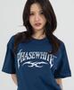 Peijeuhwaiteu [Phase_2] Vintage Chrome Logo Tee_Dark Blue / 8802026-St02
