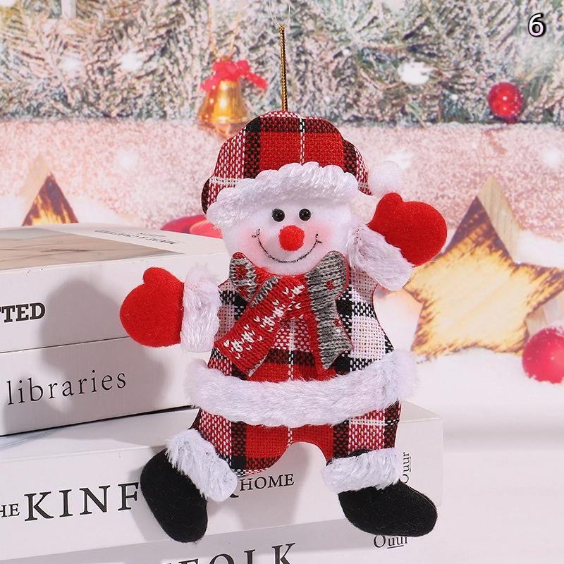 Christmas Doll Ornament Hanging Pendant Father Christmas Snowman Used For Holiday Home Decor Christmas Tree Party Acesssories