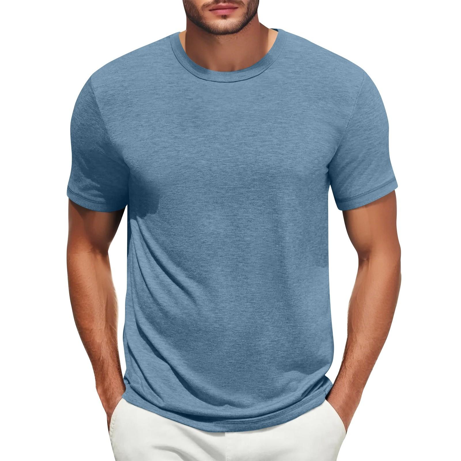 

Мужская повседневная мода, комфорт, однотонный круглый вырез, свитер, свитшот, топы XXL