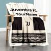 Juventus Personalized Name Blanket Multi-purpose Personalized Blanket Soft Warm Cozy Versatile for Office Chair Home Decor Bed Bedding