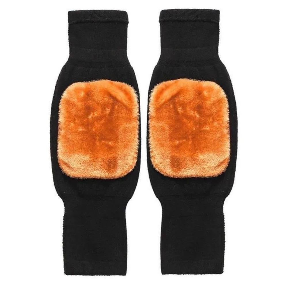 

Windproof Warm Knee Pads Cold-proof Winter Knee Brace Thick Knee Protector Injury Recovery Orange