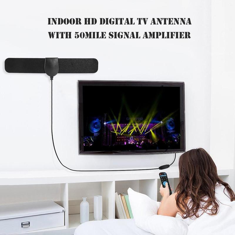 2025 Indoor HDTV Antenna Mini Mesh Design 4K 1080P DVB T2 Digital TV Antenna Enhanced Signal Reception