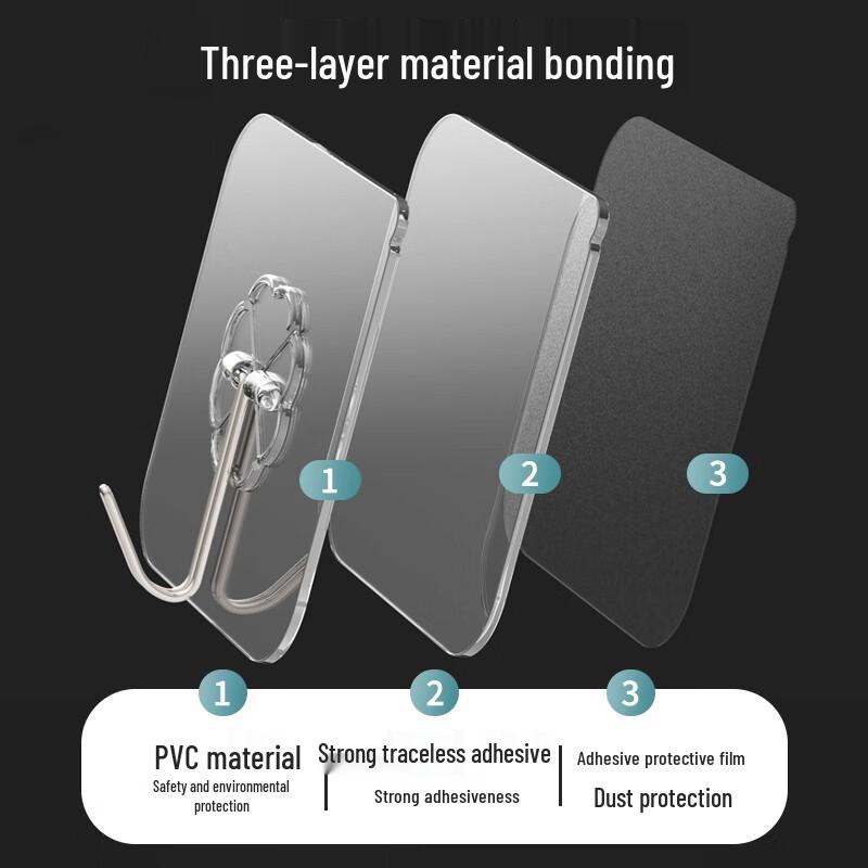 Bingyou Heavy-Duty Traceless Adhesive Hooks