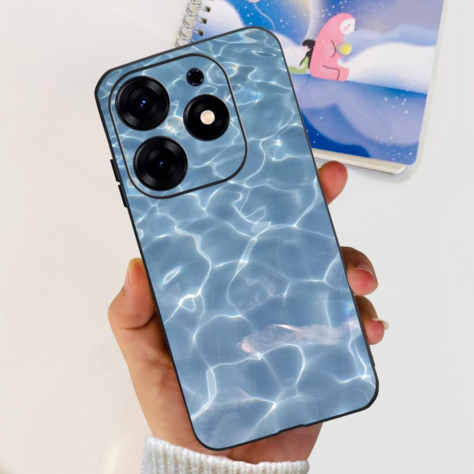 Für Tecno Spark 10 / 10 Pro / 10c Hülle Rückseite Totenkopf Drache Cooler Stil Cartoon Hüllen Weicher Schwarzer Silikon Stoßfänger Für spark10