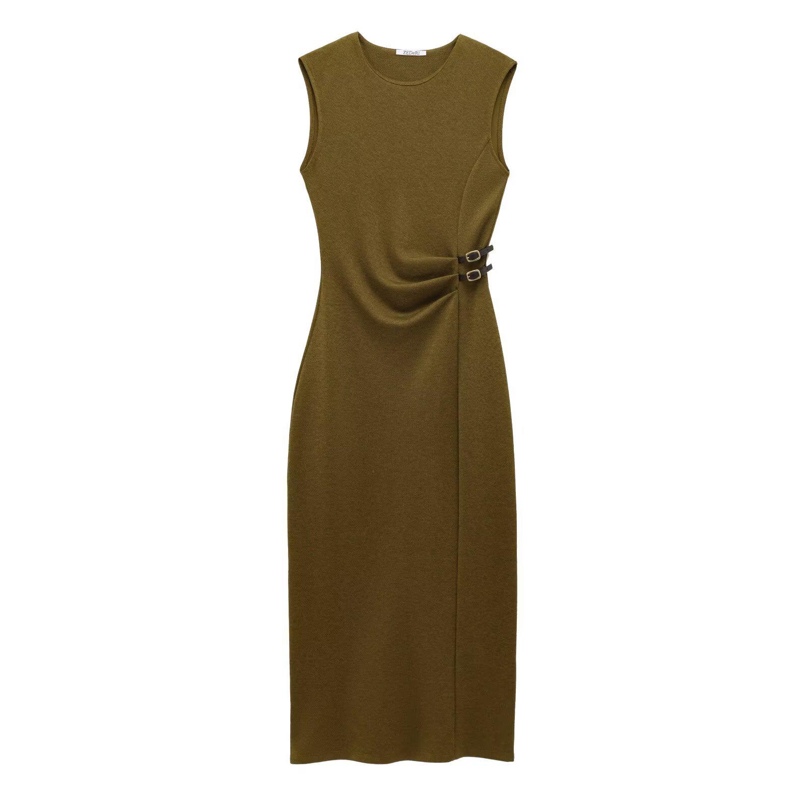 

Spring 2025 European & American Style Women s Sleeveless Slim Midi Dress Extra Small