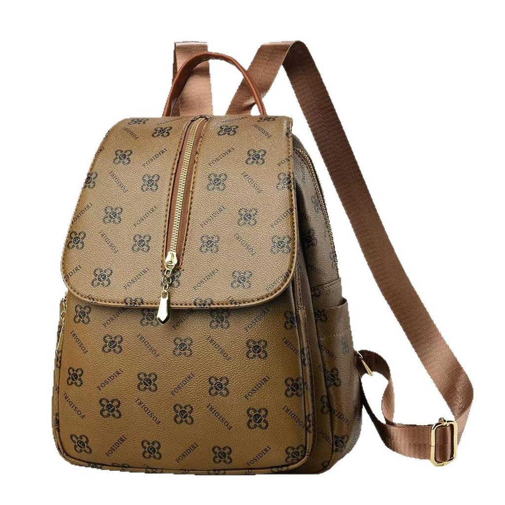 Neuer modischer Rucksack mit Retro-Print für Damen. Modischer Reiserucksack mit großer Kapazität und doppeltem Verwendungszweck, Schultasche