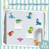 20 Stück 3D Dinosaurier Cartoon Magnetische Kühlschrankmagnete - Nicht-verletzend, Wasserdichte Aufkleber