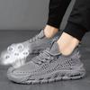 Men's shoes 2025 spring and summer low-top lace-up men's shoes fly-woven mesh breathable casual shoes men's sports shoes