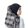 Hijabs Women Muslim Plaid Chiffon Scarf Sweet College Style Plaid Yarn Headscarf Sunscreen Shawl
