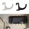 Repositionable Rounded Pegboard Hangers for Desk Organization, 6 Plastic Supports for Cables and Gaming Accessories