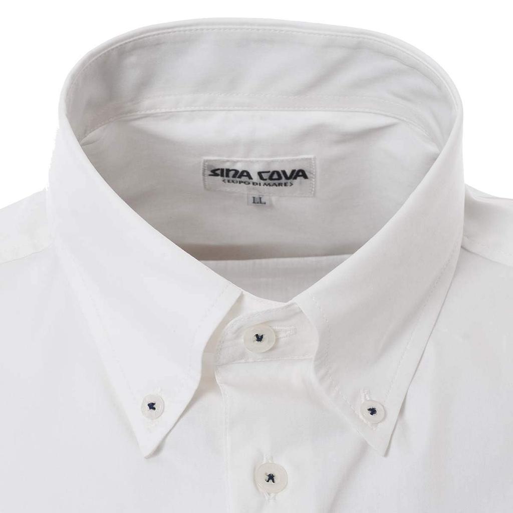 Sinacova Short Sleeve 10004520110L Men's Shirt, 100% Cotton, Broadcloth, Casual, Business, Button-Down, Simple, Classic,