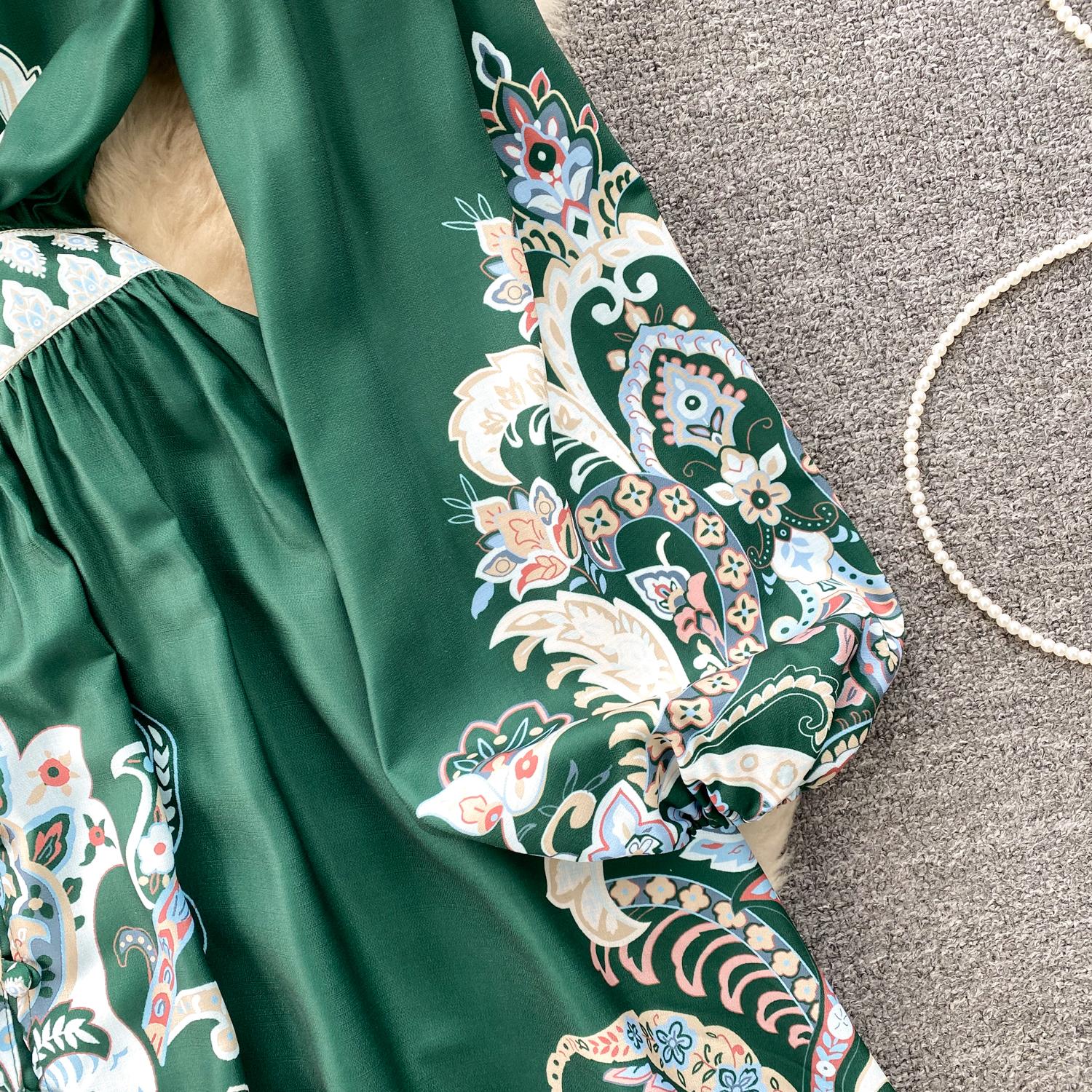 Весеннее вечернее платье с французским принтом для женщин — фото 9