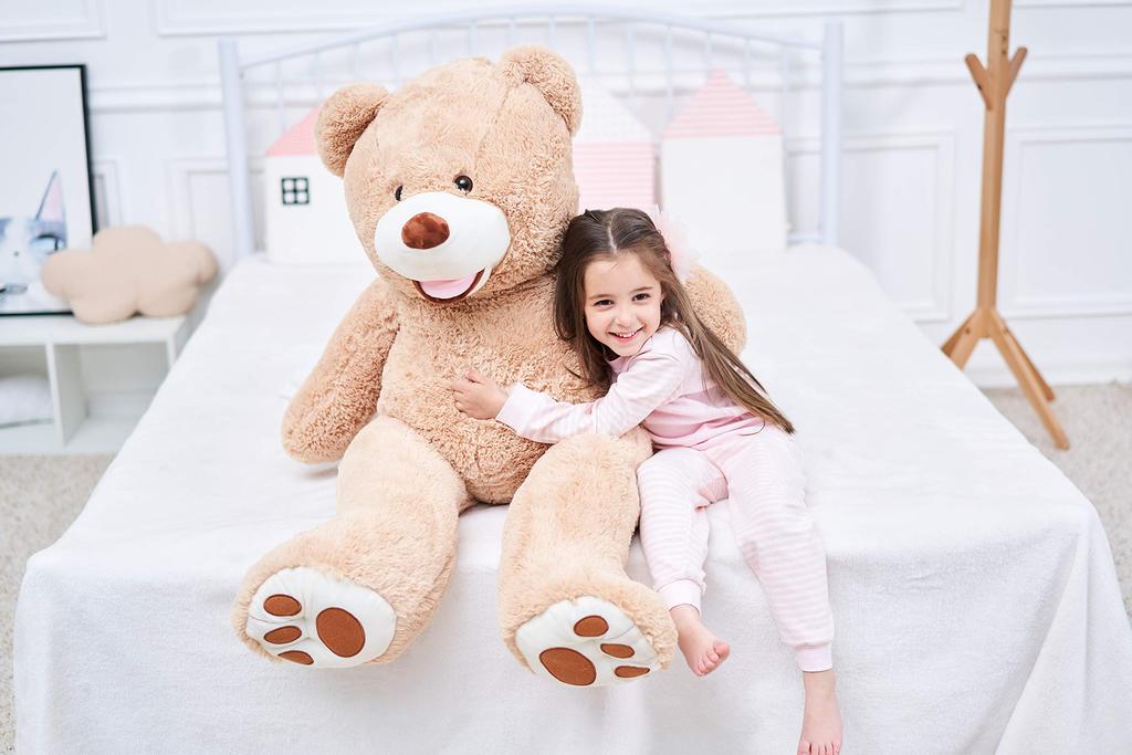 IKASA Pluszowy Bardzo Duży Miś Słodki Duży Wypchany Szyty Miś Miś Ciało Puszyste Ciało Duży Rozmiar Zabawka, Miś, Miś, Miś, Zwierzę, Miś, Owinięty, Poduszka,