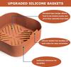 Silicone Air Fryer Basket Liners Square Square Silicone Pot Reusable Air Fryer Silicone Pots for Food Safe Oven Accessories