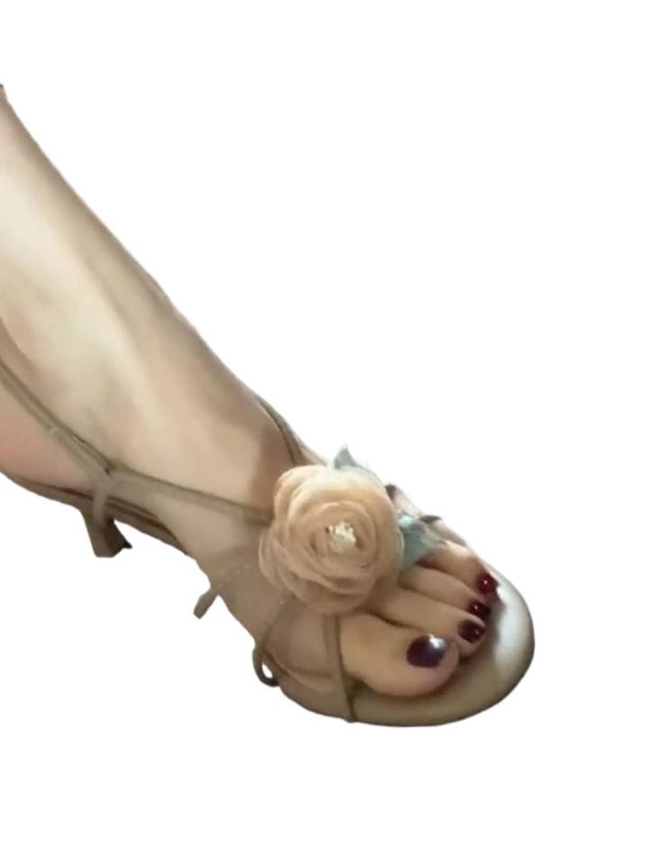 Camellia High Heels Women's Summer Sandals Women's 2025 New Fashion Beautiful High Heels Sandals Women's Summer Wear