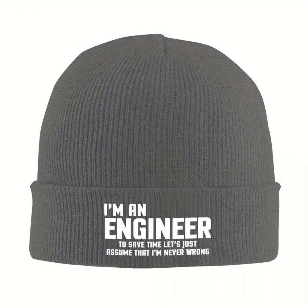 I'm An Engineer Knitted Bonnet Caps 100% Cotton Fashion Keep Warm Hats