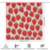 Strawberry Shower Curtain Botanical Pattern Floral Bathroom Decor Farmhouse Rustic Home Kitchen Waterproof Fabric Backdrop
