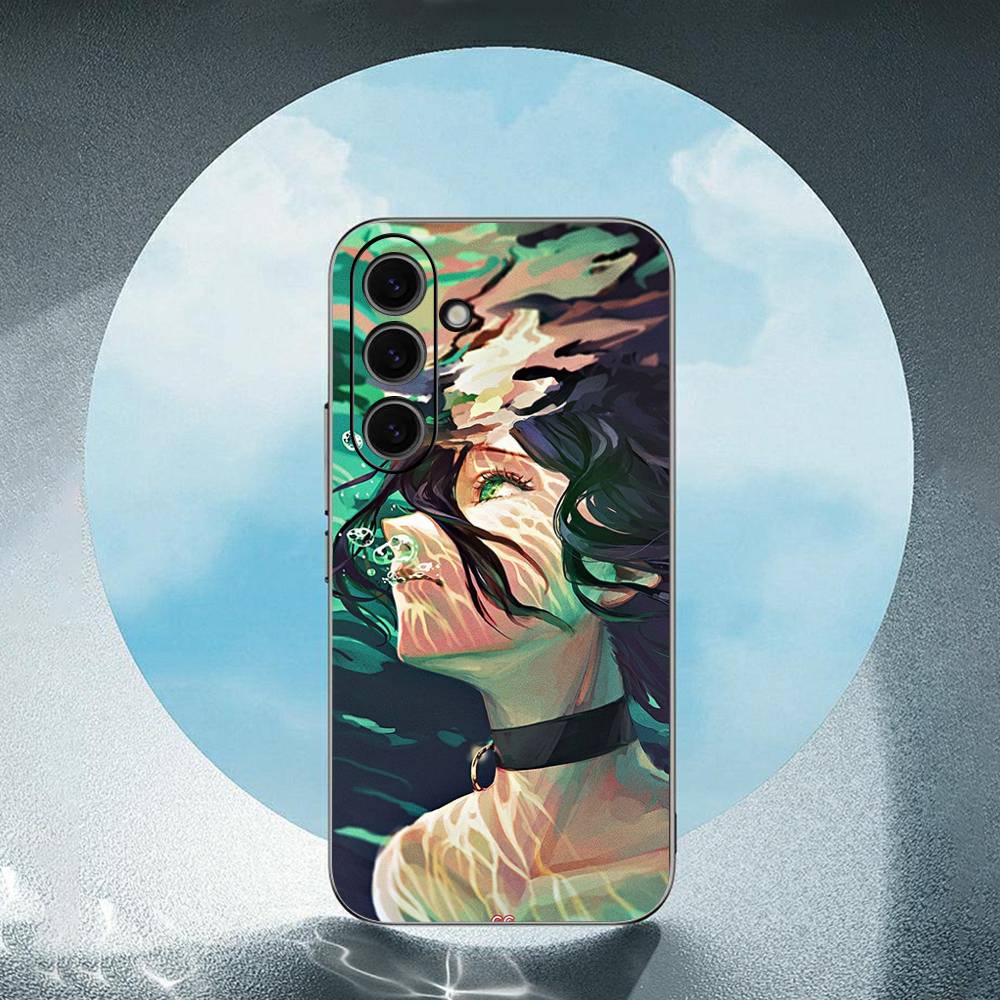 

Chainsawman Reze Luxury Black Phone Case For Samsung Galaxy S23 S24 S25 Ultra S22 Plus S21 SamsungS21