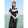 Sancai Plus Size Summer Round Neck Short Sleeve Dress