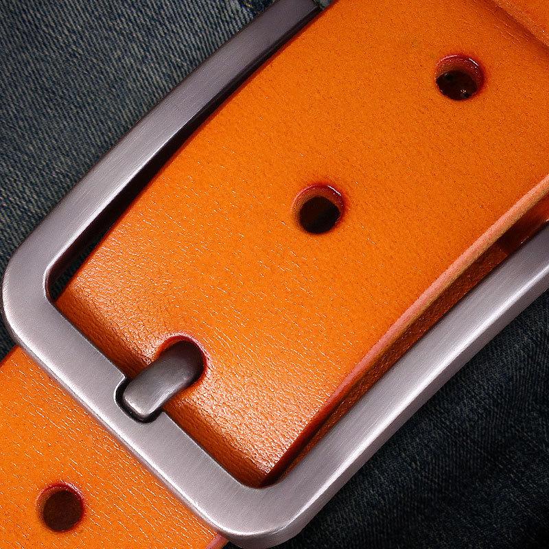 Men'S Belt Pure Cowhide Pin Buckle Belt Leather Belt High-Quality Cowhide Casual