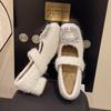 Women's Elegant Square Head Shallow Mouth Hairy Single Shoes Autumn Warm Comfortable Versatile Plush Mary Jane Cotton Shoes