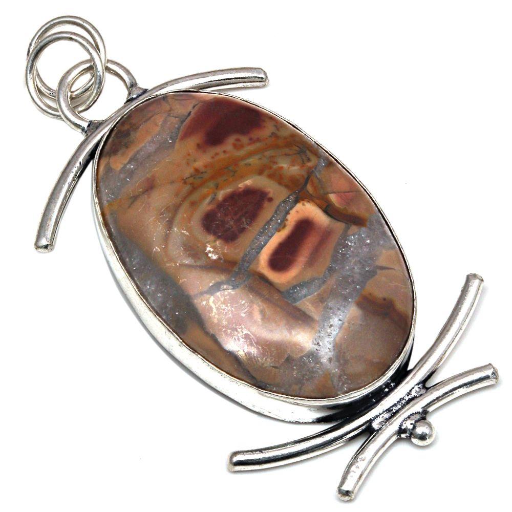 

Pendant Rock Chalcedony Gemstone Gift For Her Silver Jewelry 2.5
