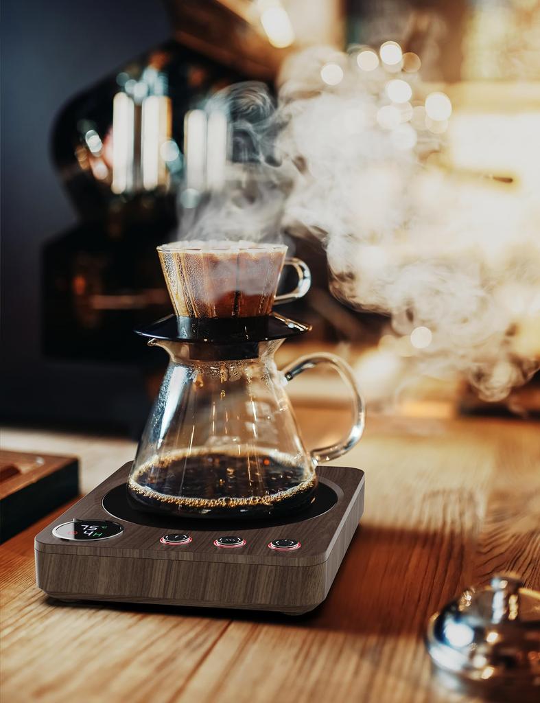 Kyerlish Cup Warmer with Insulated Coffee Drink and Mug Warmer 3 Temperature Automatic Automatic Wide Heating Perfect for and A Great Gift for or