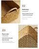 Japanese Straw-Woven Storage Basket for Snacks, TV Accessories, Cosmetics, and Masks