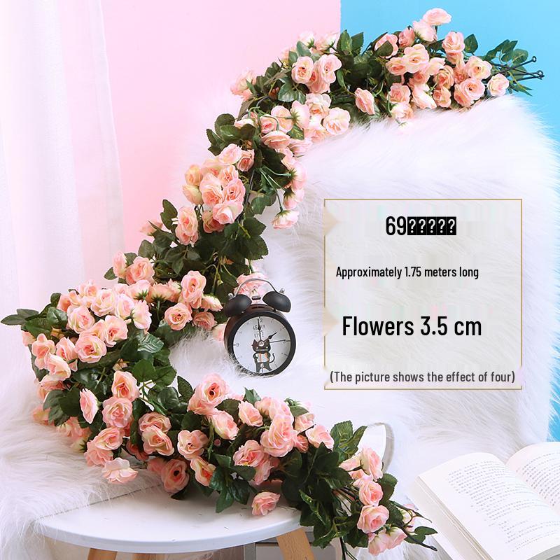 Artificial Rose Vine Hanging Basket and Arch Decoration