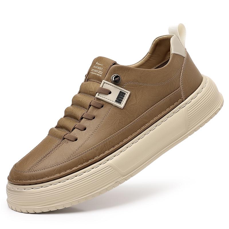 

Мода Модный бренд Мужская кожаная платформа Повседневная обувь Износостойкая Толстая подошва Мужские туфли Оксфорды Универсальная обувь для активного отдыха и пеших прогулок 44 коричневый