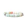 New 8mm White Pine Round Bead Bracelet with Aquamarine, Rose Quartz, and Agate Stones for Women