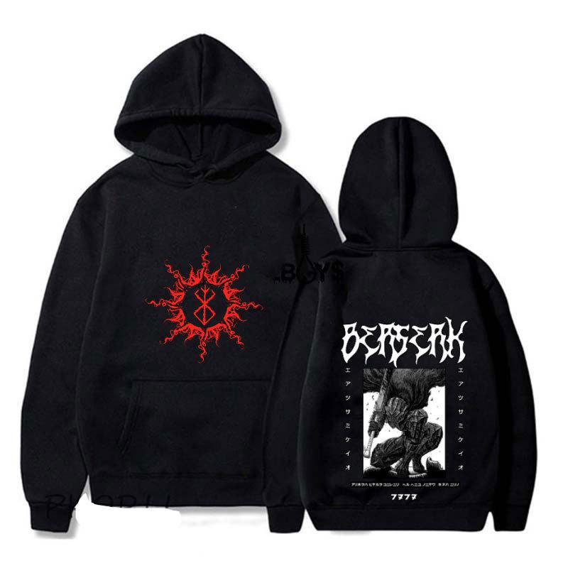 Japan Anime Berserk Guts Harajuku Hoodies Sweatshirt Gothic