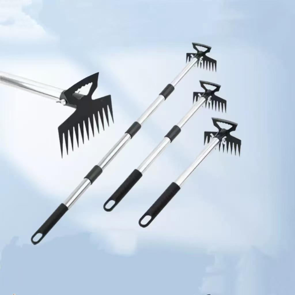 Dual-Use Detachable Weeding Rake for Gardens and Courtyards