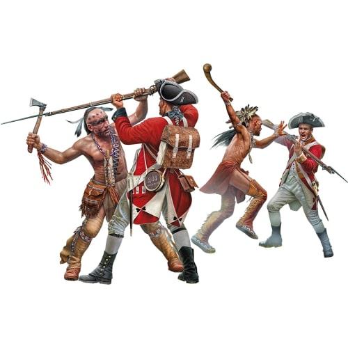 

Master Box 1/35 Scale Indian Series No. 7 Mohawk and British Soldiers, 18th Century, 4-Piece Plastic Model Kit (MB35236)