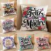 Feliz Dia Mama Cushion Cover Short Plush Double-Sided Print Square Throw Pillow Covers Sofa Home Cushion Decor