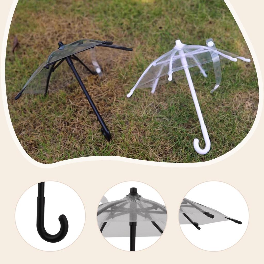 Miniaturní deštník Mini průhledný deštník Dekorace pro panenky Ruční výroba