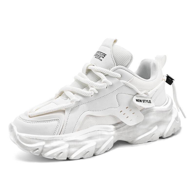 Dad Shoes New Four-season Breathable Non-slip Wear-resistant Sports Shoes Heightening Casual Shoes Running Shoes Thick Sole