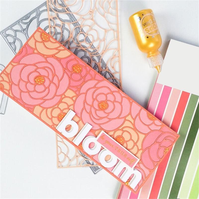 Ästhetische Blumen Stanzformen Kohlenstoffstahl Stanzschablonen Metall Prägeschablonen für Scrapbooking Kartenherstellung Album