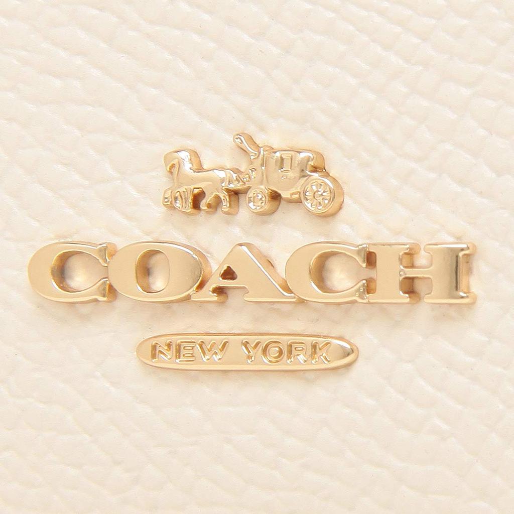 Coach Schlüssel-Münz-Etui COACH Kartenetui Mini Skinny ID Case Cross Grain Leather Chalk Outlet F88250-IMCHK [Artikel]