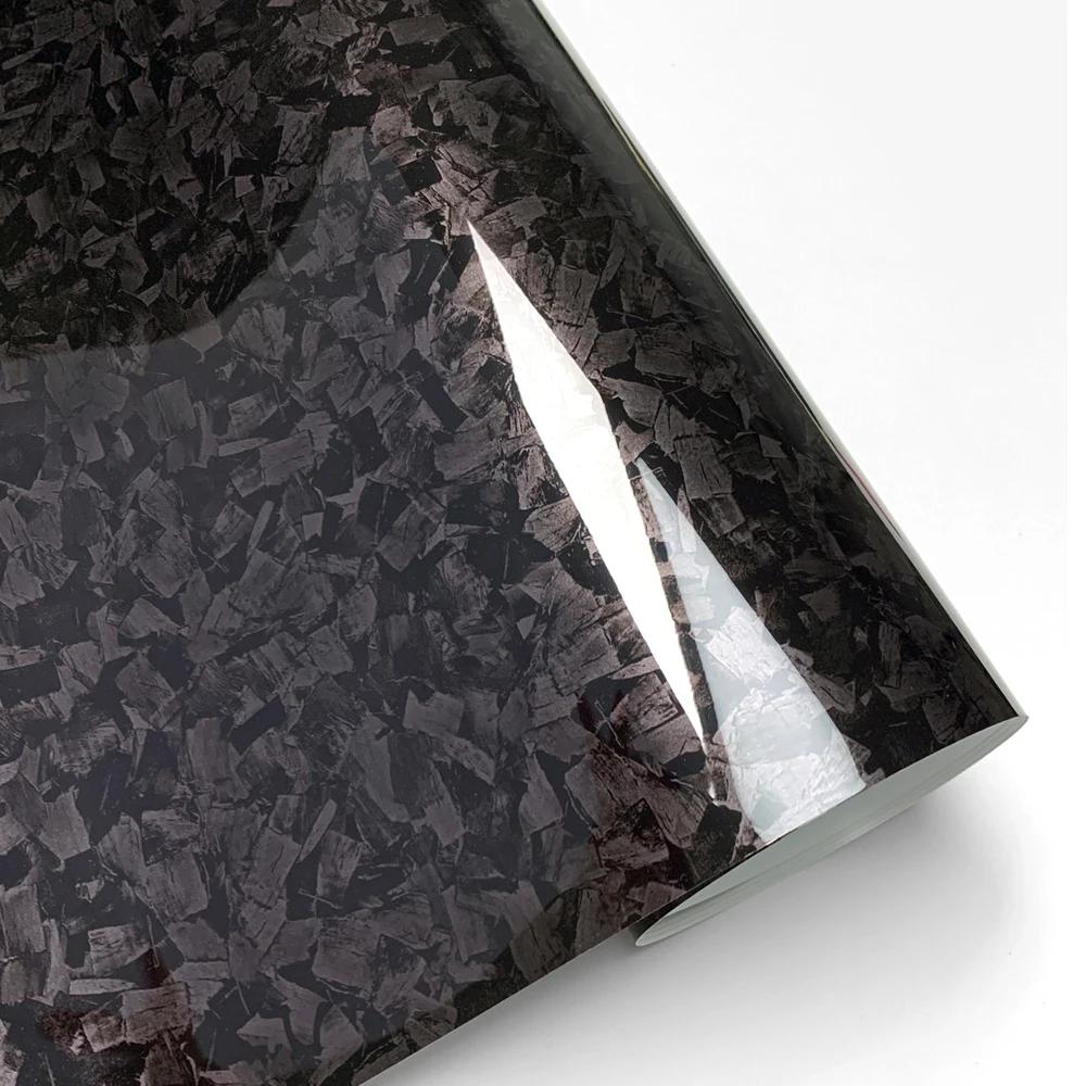 Car Sticker Glossy Forged Carbon Fiber Vinyl Film Foil Self Adhesive DIY Vinyl Car Body Stickers for Motorcycle Car Accessories