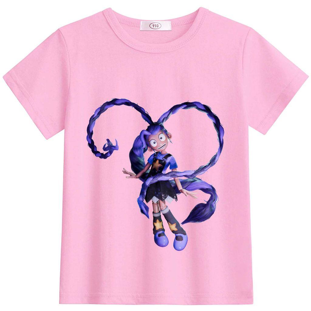 Unique Outfit 32217 Meerkleurig meisjes Lily Lovebraids T-shirt met korte mouwen 140cm roze