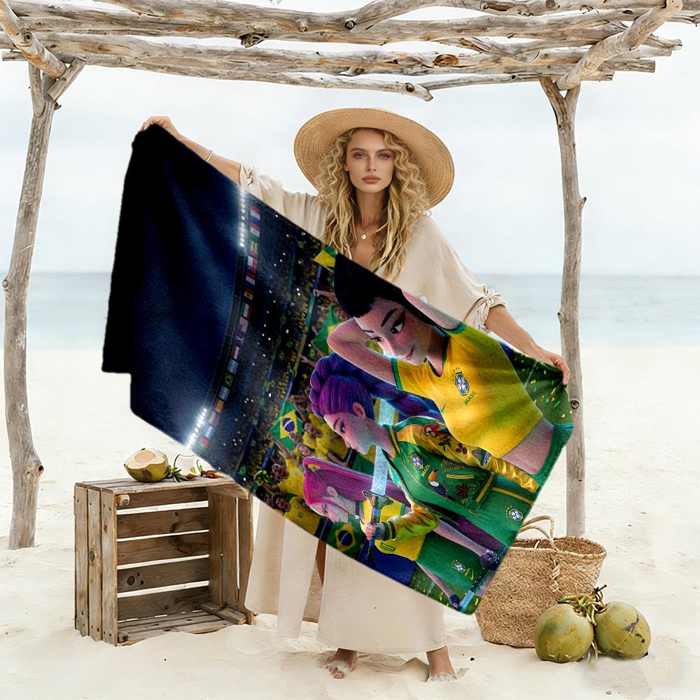 Kpop Demon Beach Towel Quick-Dry Soft Microfiber Comfortable Lightweight