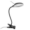 Loupe à clip avec lumière Fer et PP Lampe de bureau loupe LED réglable pour soudure, artisanat, lecture