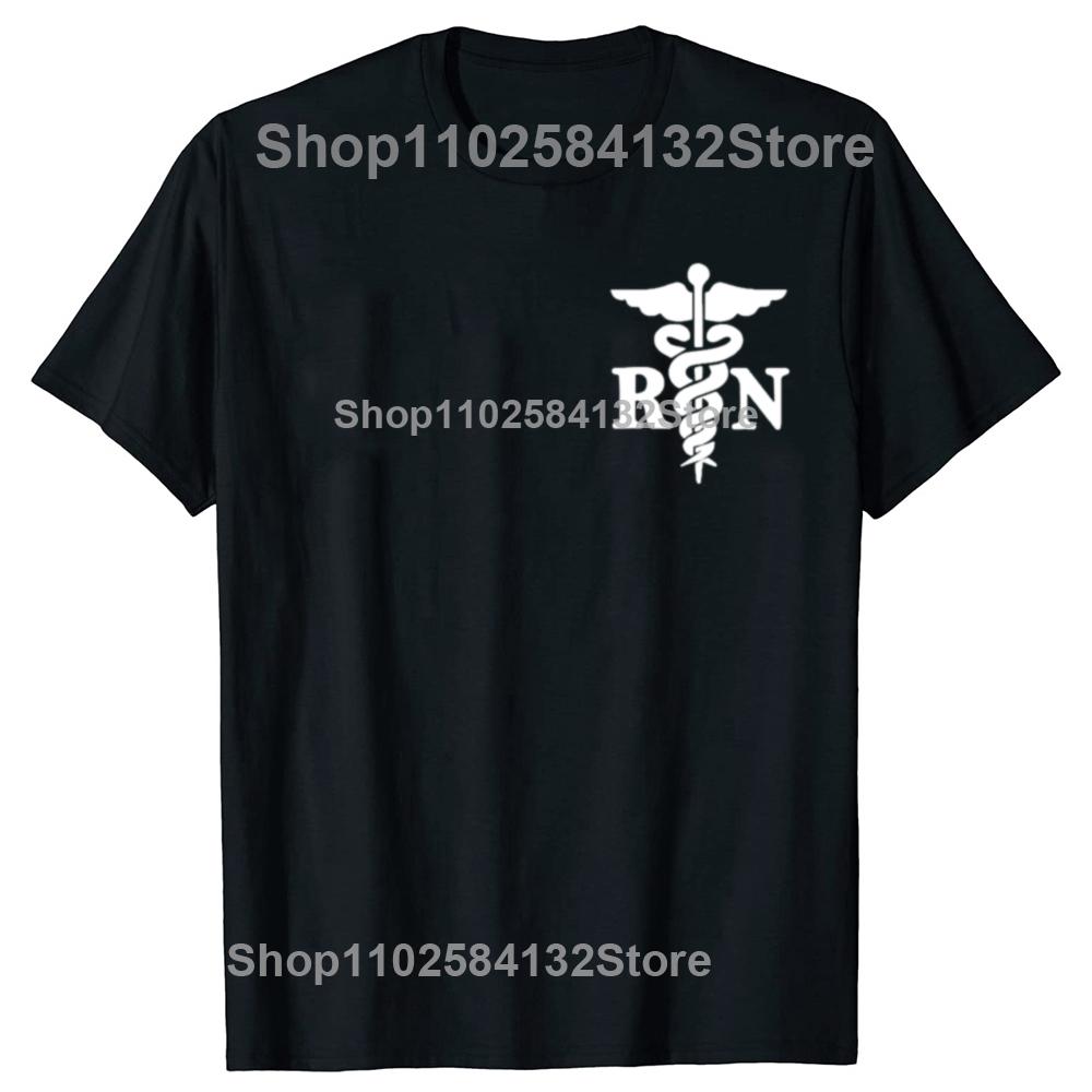 Funny Registered Nurse Healthcare Hospital Nurse Rn Tshirts Unisex Fashion Casual Tshirt 100 Cotton Loose Oversized T Shirt