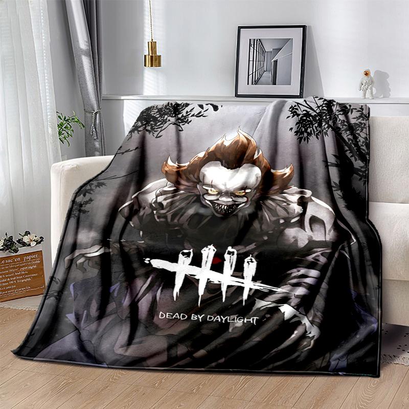 Dead by Daylight Flannel Blanket Soft Warm All-Season Throw, Design for Camping, Car Travel, Hiking Sofa, Bed, Office Perfect Gift for Parties