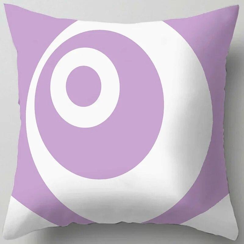 Noon Home Bedroom Decoration Rest Cushion Pillow Cover Geometric Light Luxury Digital Print Sofa Cushion Cover