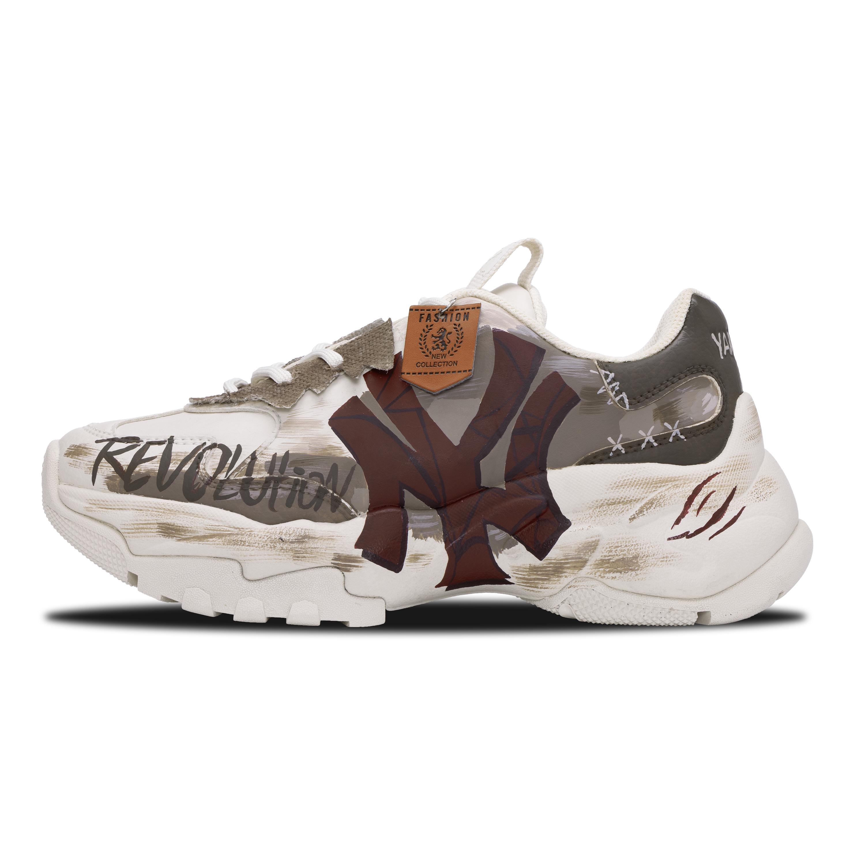 

MLB Big Ball Chunky Abrasion Resistant Slip Resistant Low top Chunky Sneakers Unisex Brown Red 3ASHC104N-50BGS(Team351-) 40.5