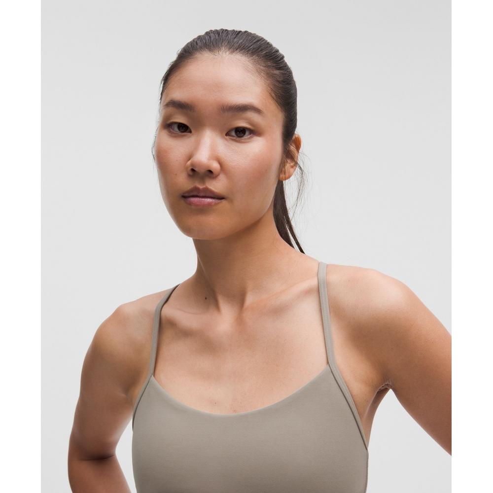 Lululemon Flow Y BrA Nulu  Light Support  A C Cups wArm Ash greY