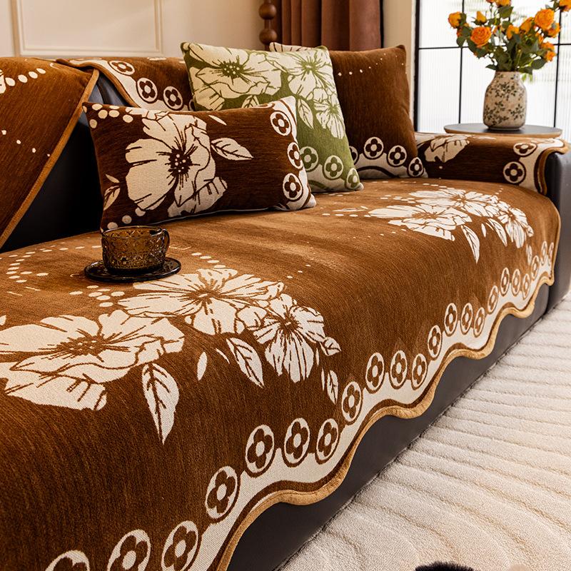 2025 new special-shaped sofa cushion one-piece straight row non-slip sofa seat cushion four-season universal sofa cover towel